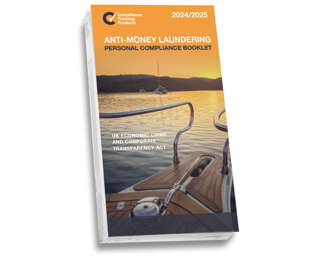 Product image showing anti-money laundering booklets